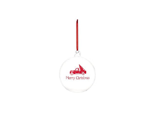 Simple Day Pallina di Natale Merry Christmas Rosso 12 cm