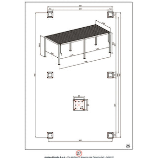 Andrea Bizzotto Pergola Ocean 3.6x7.20 mt Bianco
