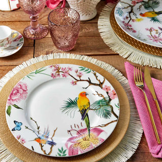 Fade 18-Piece Paradise Porcelain Dinner Service