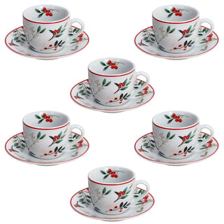 Tognana Offer Christmas Dinnerware Set Poema Hollyberry 24 Pieces
