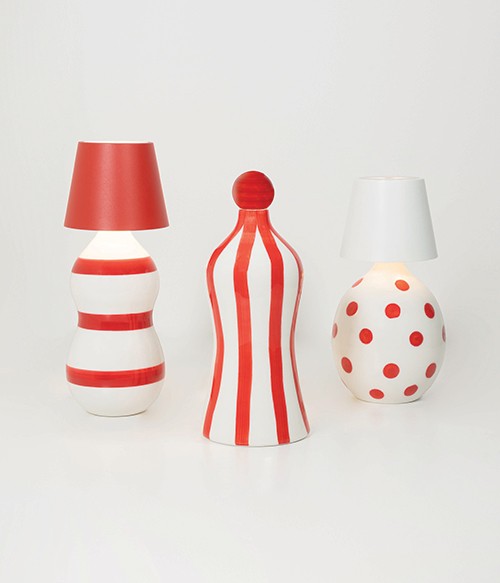 Zafferano Stopper lampada Poldina Rosso D11 cm