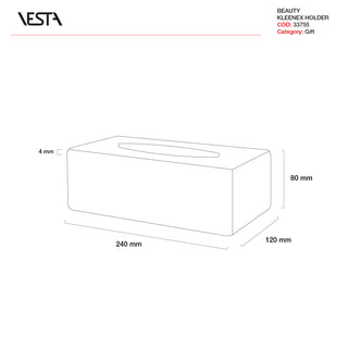 Vesta Kleenex Beauty Holder in Acrylic Crystal