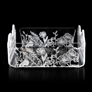 Vesta Le Jardin Medium Napkin Holder in Acrylic Crystal