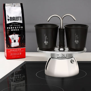 Bialetti Moka Mini Express 2 Tazze Induzione Nero