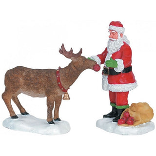 Lemax Juego de 2 personajes navideños con golosinas de reno