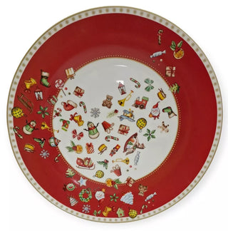 Brandani Christmas Dishes Service in Porcelain Snowflake 18 pieces