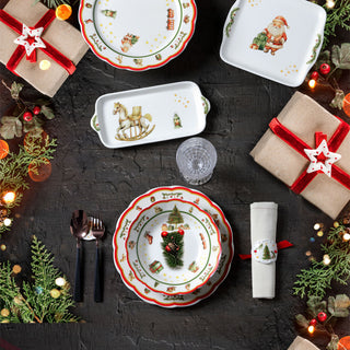 Love Tiffani Christmas Tray Star Flower 34 cm in Ceramic