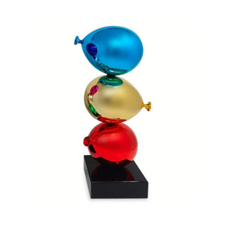 Sequenze Scultura Zen Baloons Blu Oro e Rosso H30 cm