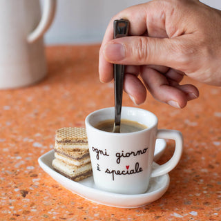 Simple Day Set 2 Tazzine da Caffè Ogni Giorno è Speciale in Gres 100ml