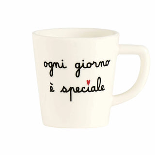 Simple Day Set 2 Tazzine da Caffè Ogni Giorno è Speciale in Gres 100ml