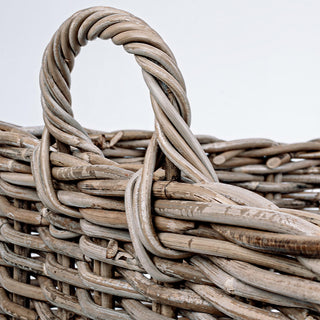 Andrea Bizzotto Set 3 Ceste in Rattan Kubu Quadrate  con Manici D48 D308 D31 cm