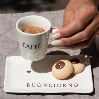 Simple Day Set of 2 Buongiorno Espresso Saucers 15x10 cm