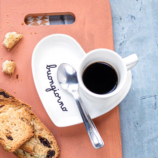 Simple Day Set 2 Piattini Cuore Espresso Buongiorno D12 cm
