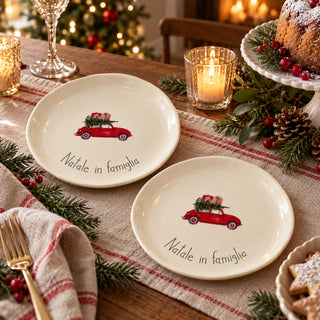 Simple Day Set 2 Piatti Dessert Natale in Famiglia D21 Cm