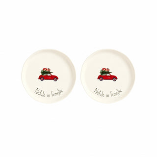 Simple Day Set 2 Piatti Dessert Natale in Famiglia D21 Cm