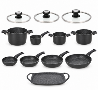 Tognana Offerta Set Pentole e Padelle con coperchi 12 Pezzi Linea Sphera