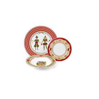 Nuvole di Stoffa Servizio Tavola Natalizio 18 Pezzi Vintage Toys in Ceramica