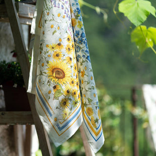 Tessitura Toscana Telerie Sungarden Sunflowers Linen Tea Towel 50x70 cm
