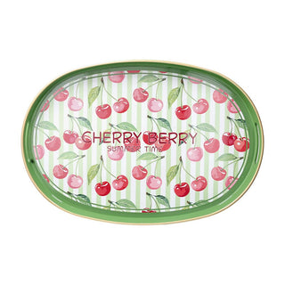 Andrea Fontebasso Vassoio Ovale Summer Time 44x30 cm in Polipropilene Cherry Berry