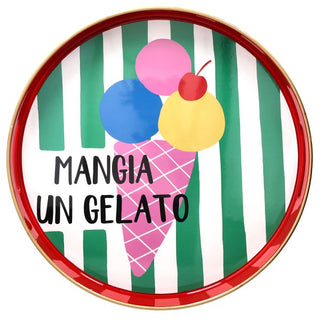 Andrea Fontebasso Vassoio Summer Time D38 cm in Polipropilene Mangia Un Gelato