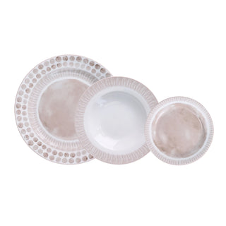 Villa Altachiara 18-Piece Tabata Table Service in Dove Grey Porcelain