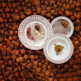 Villa Altachiara 18-Piece Tabata Table Service in Dove Grey Porcelain