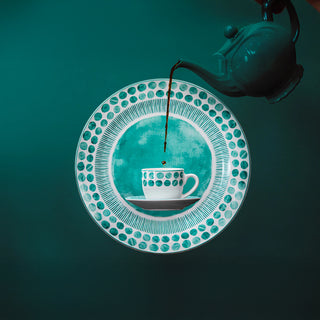 Villa Altachiara 18-Piece Tabata Table Service in Sea Green Porcelain