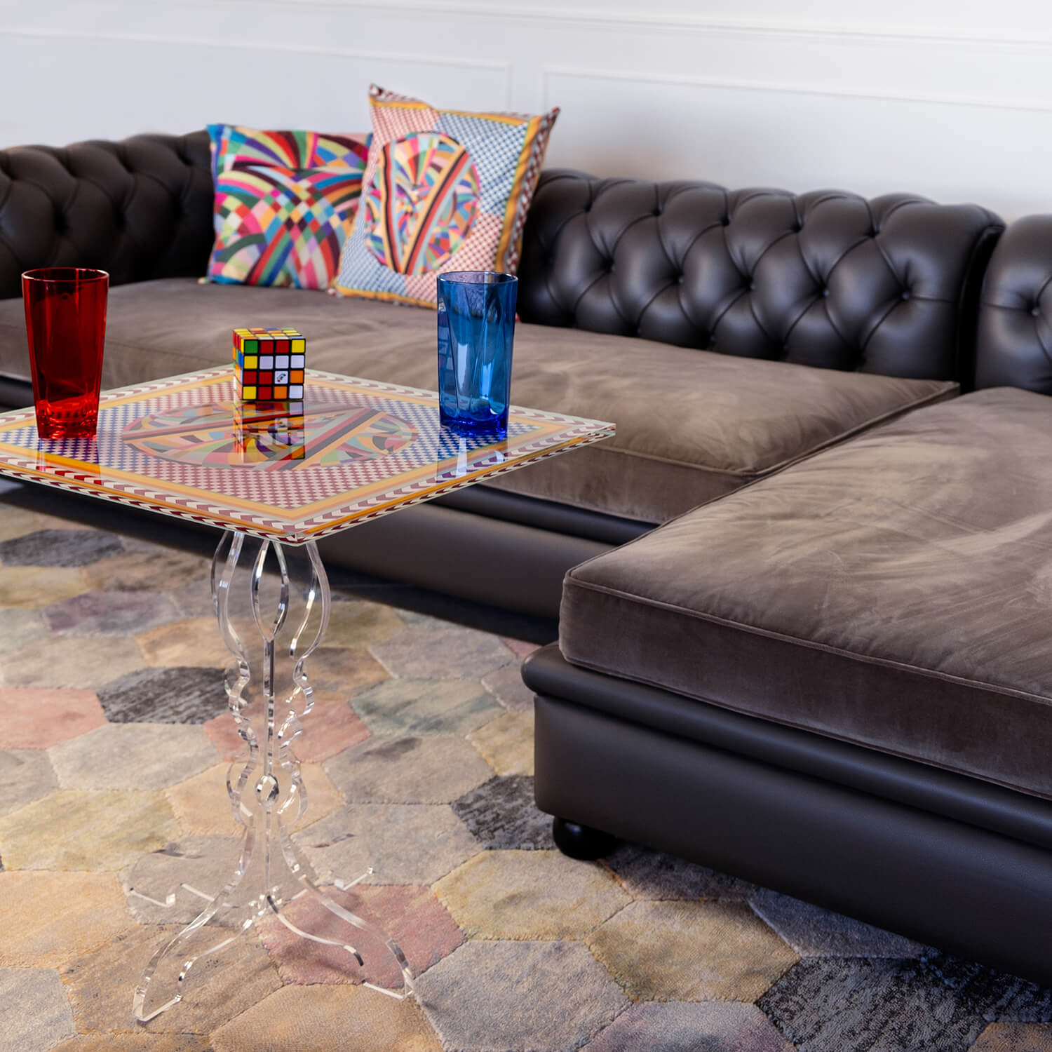 Vesta Decor Rainbow Quadratischer Couchtisch 50x50 cm