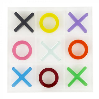 Vesta Gioco da Tavolo Tris Mini in Cristallo Acrilico 13x13 cm