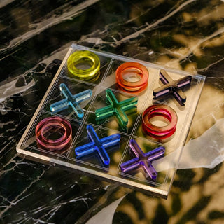 Vesta Mini Acrylic Crystal Tic Tac Toe Board Game 13x13 cm