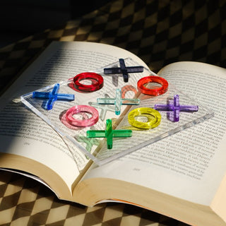 Vesta Mini Acrylic Crystal Tic Tac Toe Board Game 13x13 cm