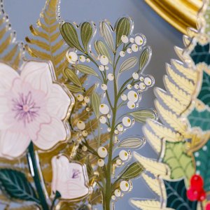 Vesta Funny Flowers Vischio Piccolo Bianco in Cristallo Acrilico