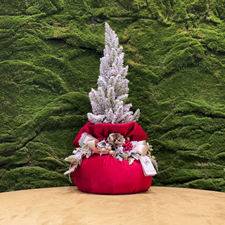 Árbol de Navidad perfumado Lena Flowers de terciopelo rojo Al. 47 cm