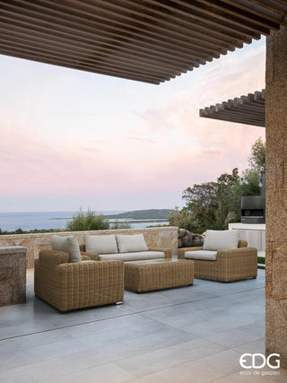 EDG Enzo de Gasperi 4-teiliges Luxus-Garten-Lounge-Set im Rattan-Stil