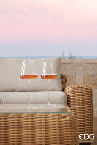 EDG Enzo de Gasperi 4-teiliges Luxus-Garten-Lounge-Set im Rattan-Stil