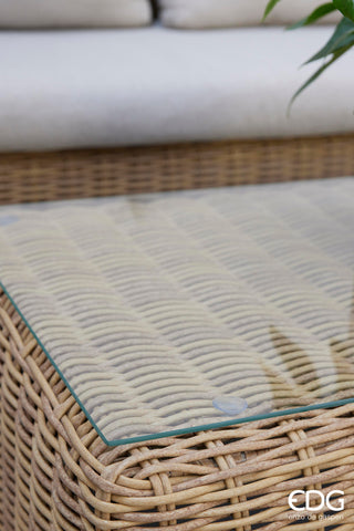 EDG Enzo de Gasperi 4-teiliges Luxus-Garten-Lounge-Set im Rattan-Stil