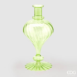 EDG Enzo De Gasperi Single Flower Drop Glass Vase H30 cm Green