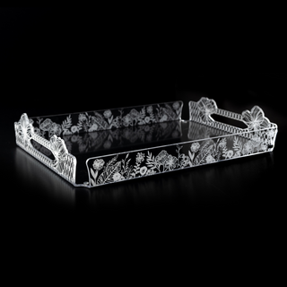 Vesta Le Jardin Large Tray in Acrylic Crystal