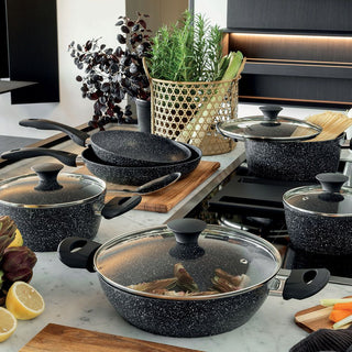 Tognana 8-teiliges Kochgeschirrset Forged X Gemstone