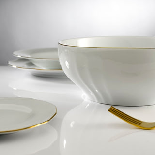 Weissestal Insalatiera Elga Filo Oro D33 cm in Porcellana