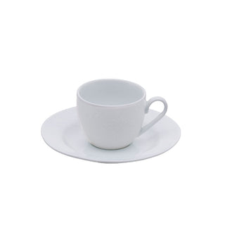 Galbiati Set 6 Tazzine da Caffè White Arabesque in Porcellana 90 ml
