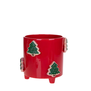 Bianchi Dino Cachepot Albero di Natale Rosso H18 Cm