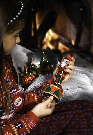 Bianchi Dino Soldatino Schiaccianoci Carillon H22 cm in Resina Rosso