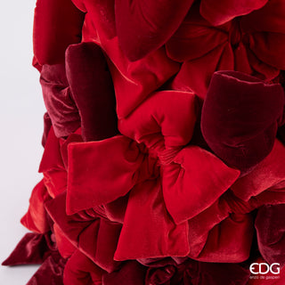 EDG Enzo De Gasperi Decorazione Natalizia Pino con Fiocchi Rosso H120 cm