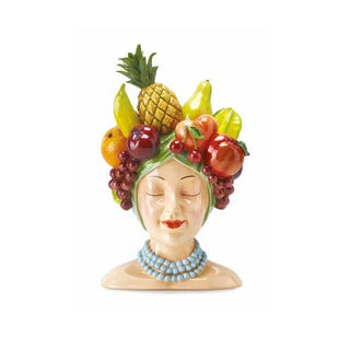 Fade Ornament Gypsy bust vase with fruit H37 cm