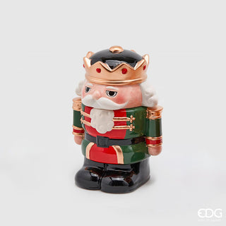 EDG Enzo de Gasperi Biscuit box Tin soldier with crown H 26 cm