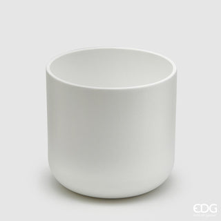 EDG Enzo De Gasperi Jarrón clásico de cerámica Al. 18 P 18,5 cm Blanco