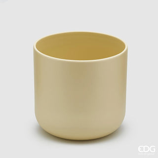 EDG Enzo De Gasperi Classic Ceramic Vase H18 D18.5 cm Champagne