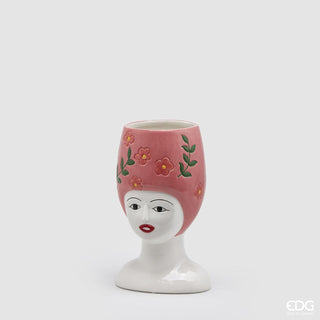 EDG Enzo De Gasperi Woman Bust Vase with Flowers H26 cm