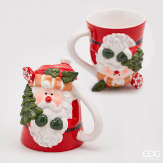 EDG Enzo De Gasperi Christmas Mug Santa Claus With Pine H12 cm